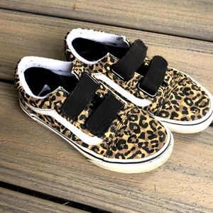 Cheetah print girls Vans.